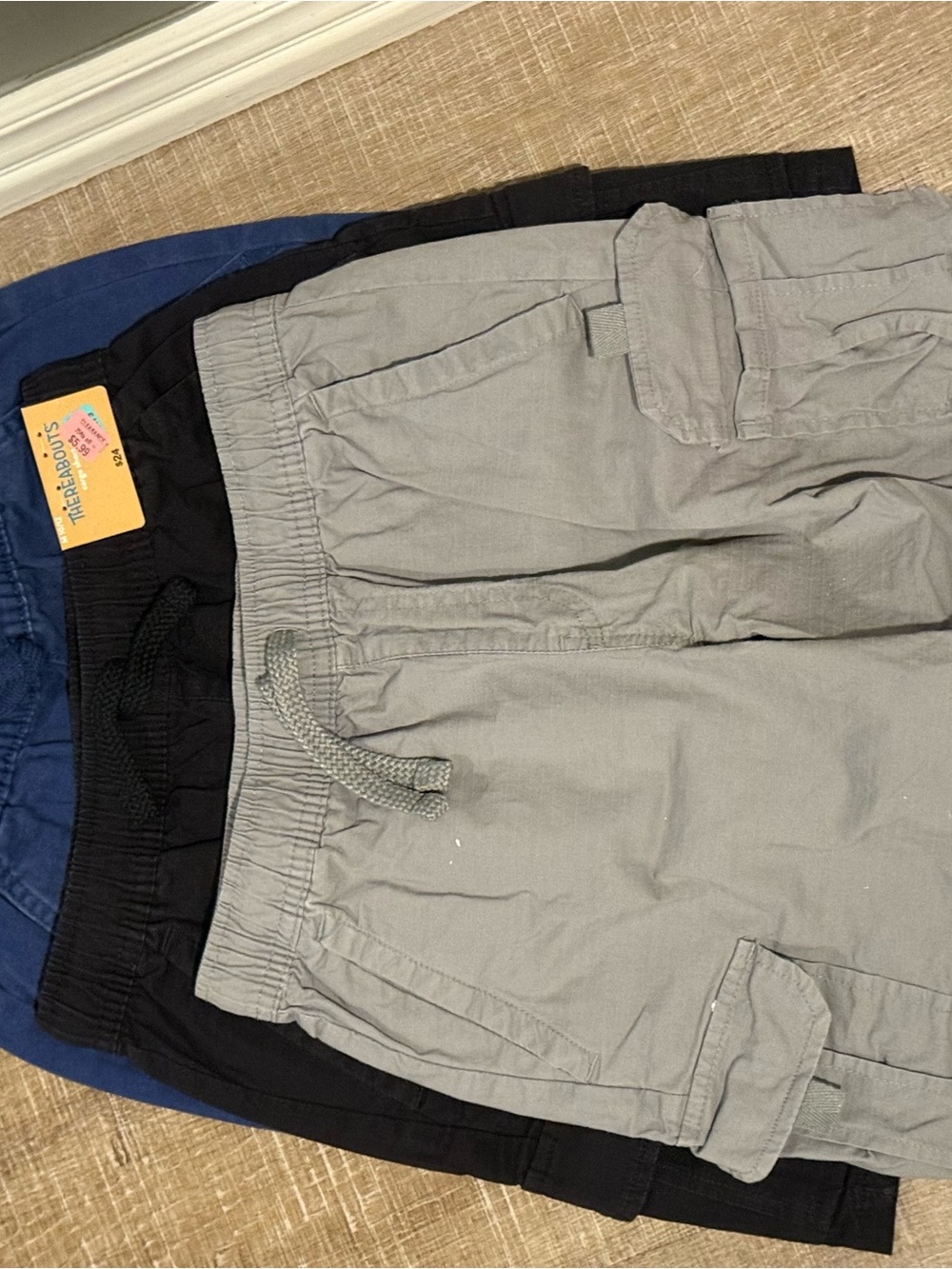 The Children's Place 3-Pack Cargo Shorts - Gray, Black & Blue